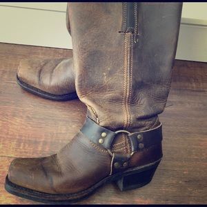 Frye Leather Harness Boots